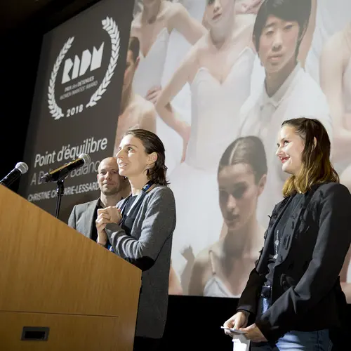Photo de la remise des prix aux RIDM