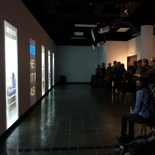 Oeuvre collective : Dénombrement, un regard sur l'incarcération au féminin (Lancement au Musée POP de Trois-Rivières, 2019)