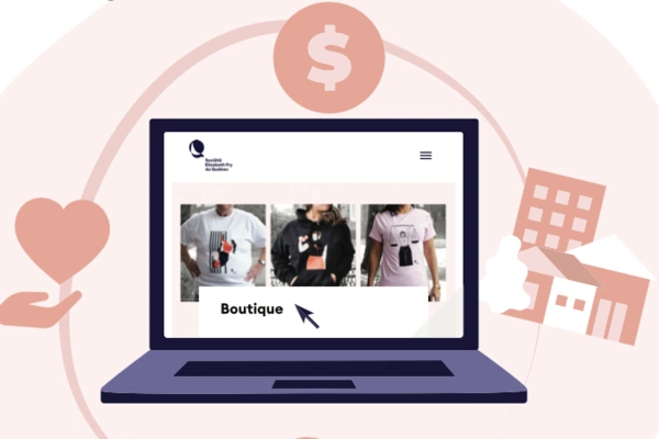 Computer that displays our online store