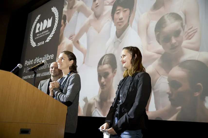 Photo de la remise des prix aux RIDM