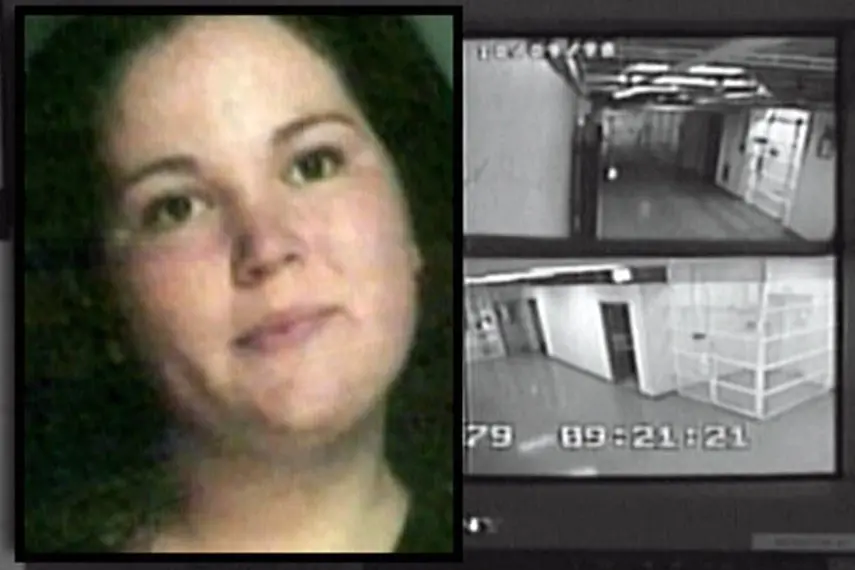 Photo d'Ashley Smith avec 2 images de caméras de sécurité