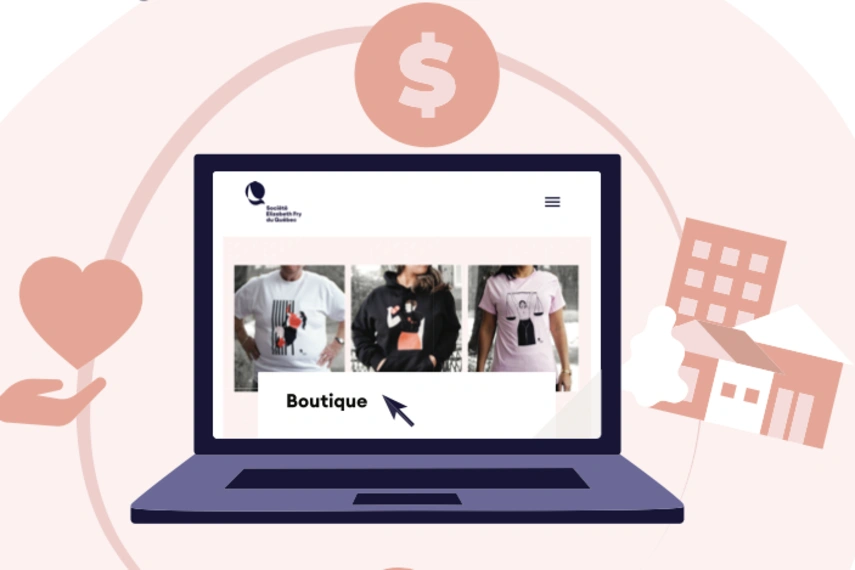 Computer that displays our online store