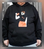 Hoodie noir, très grand